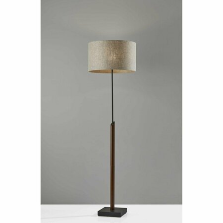 Homeroots Black Wood & Metal Floor Lamp17 x 17 x 63 in. 372735